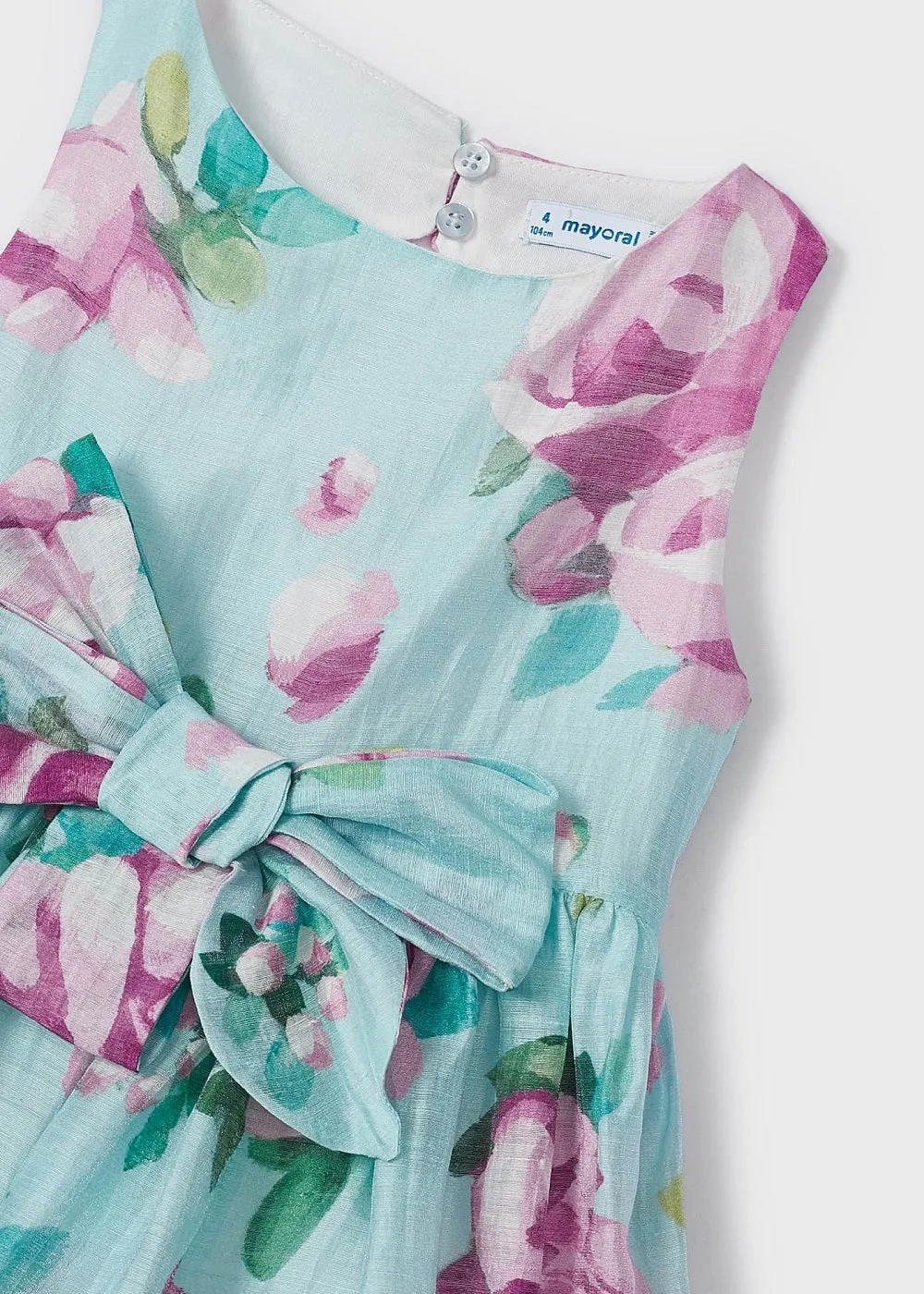 Mayoral 3913-091 Printed Dress (Aqua)