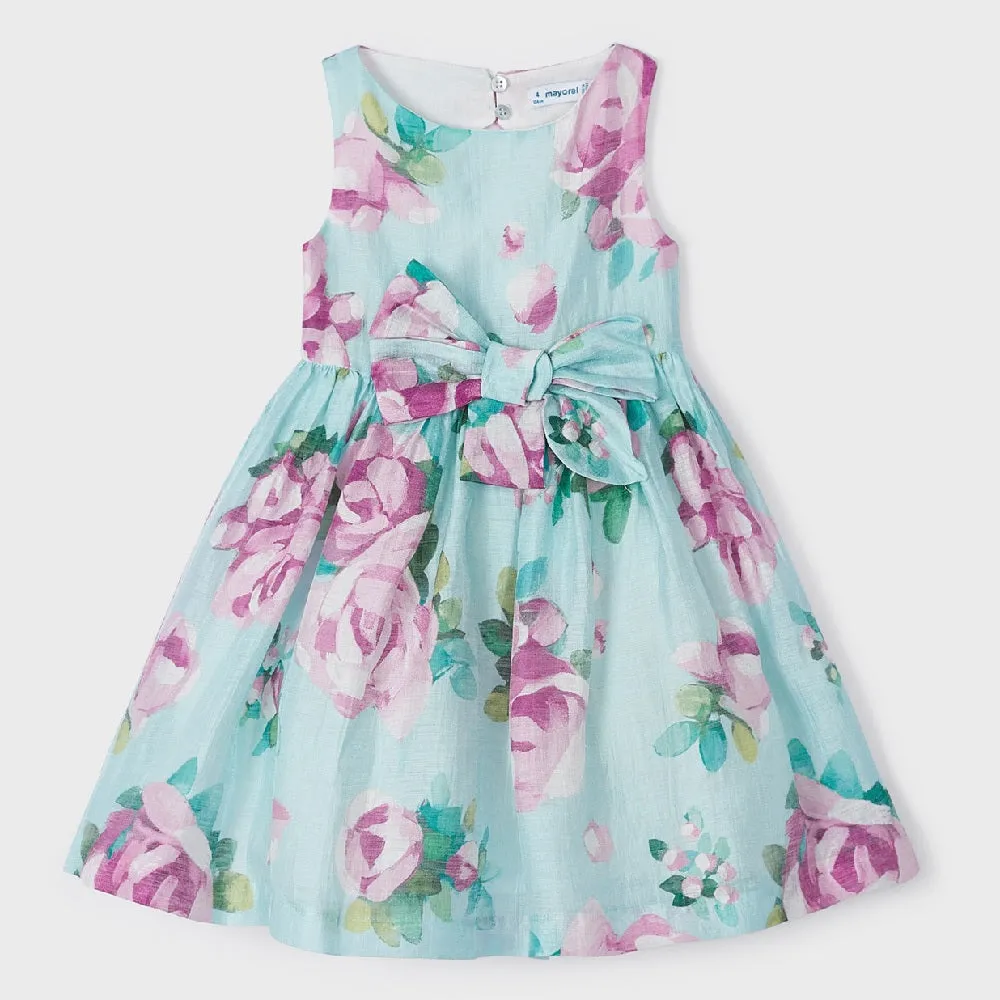 Mayoral 3913-091 Printed Dress (Aqua)
