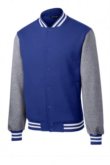 Mens Fleece Letterman Jacket