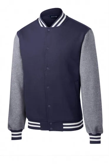 Mens Fleece Letterman Jacket