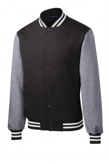 Mens Fleece Letterman Jacket