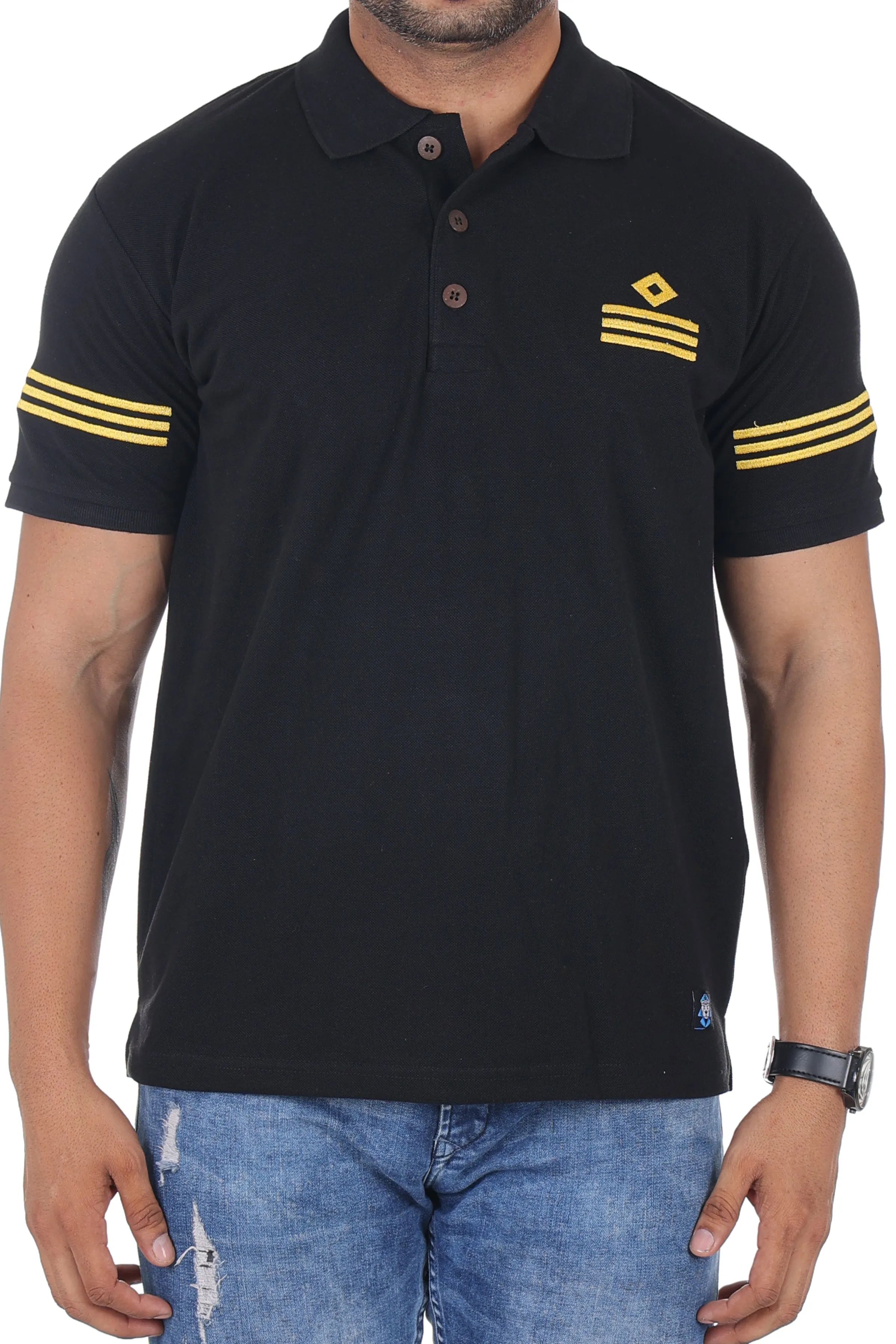 Merchant Navy BLACK POLO Rank T-Shirt | Unisex