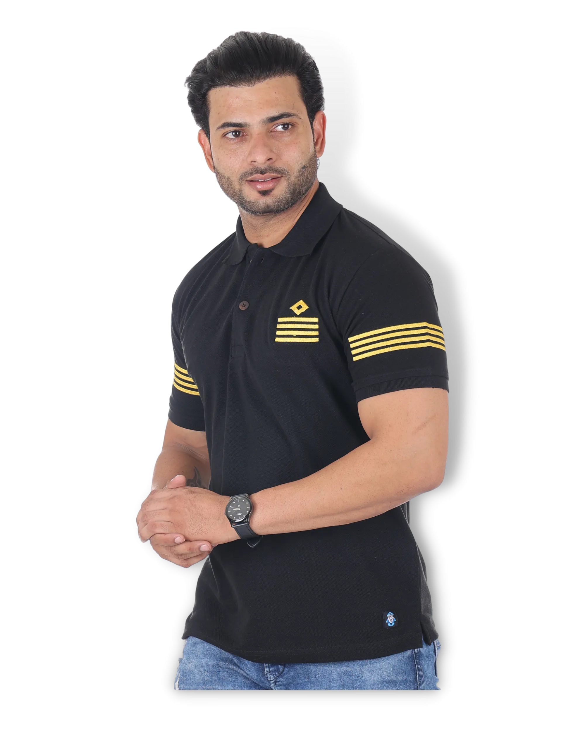 Merchant Navy BLACK POLO Rank T-Shirt | Unisex