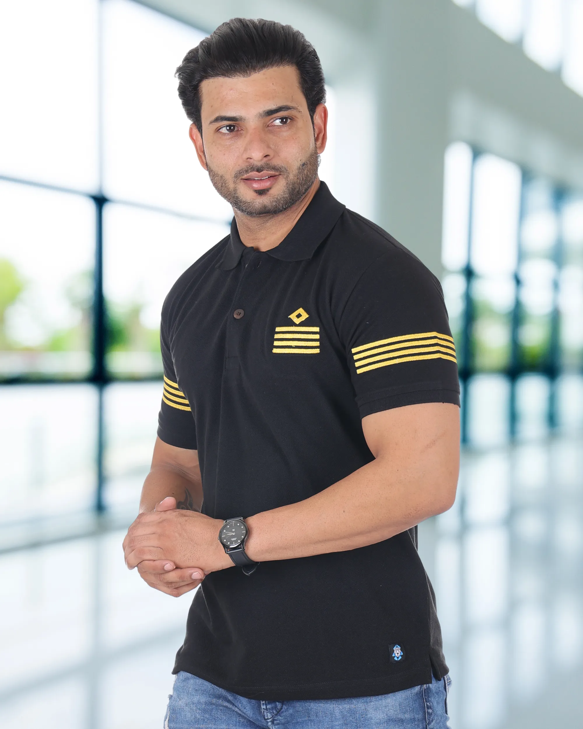 Merchant Navy BLACK POLO Rank T-Shirt | Unisex