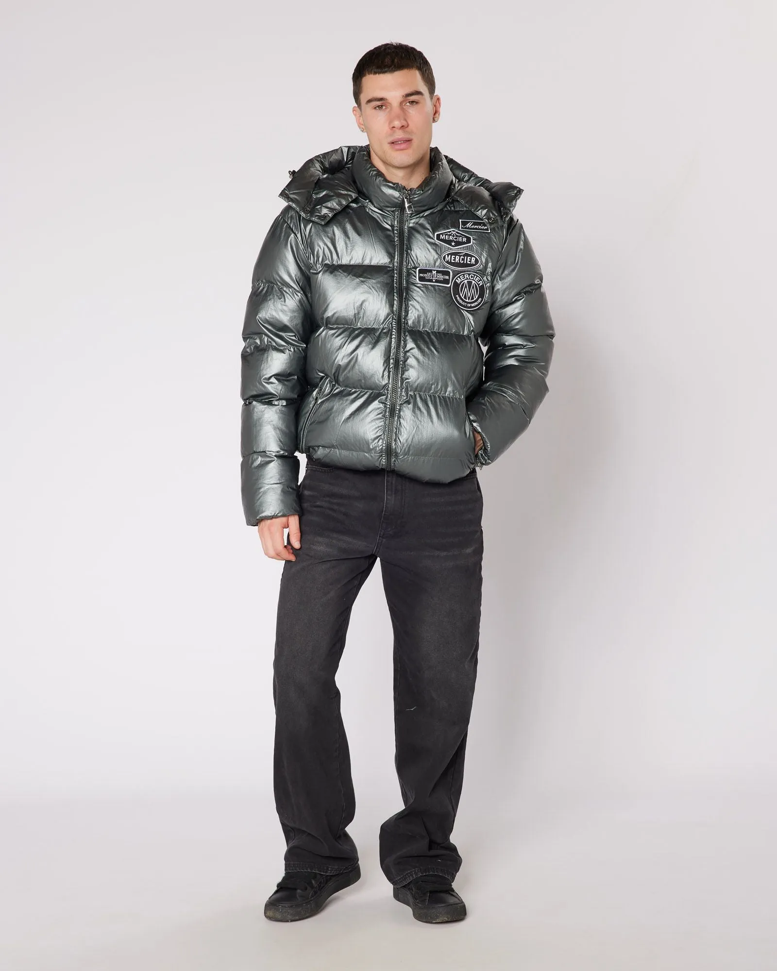 Metallic Mono Badge Jacket