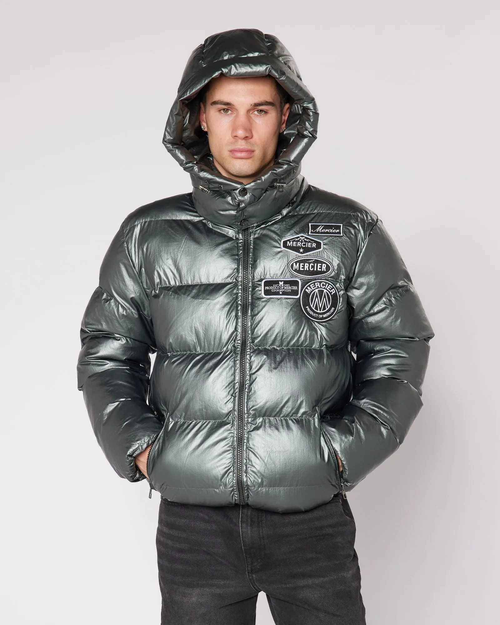 Metallic Mono Badge Jacket