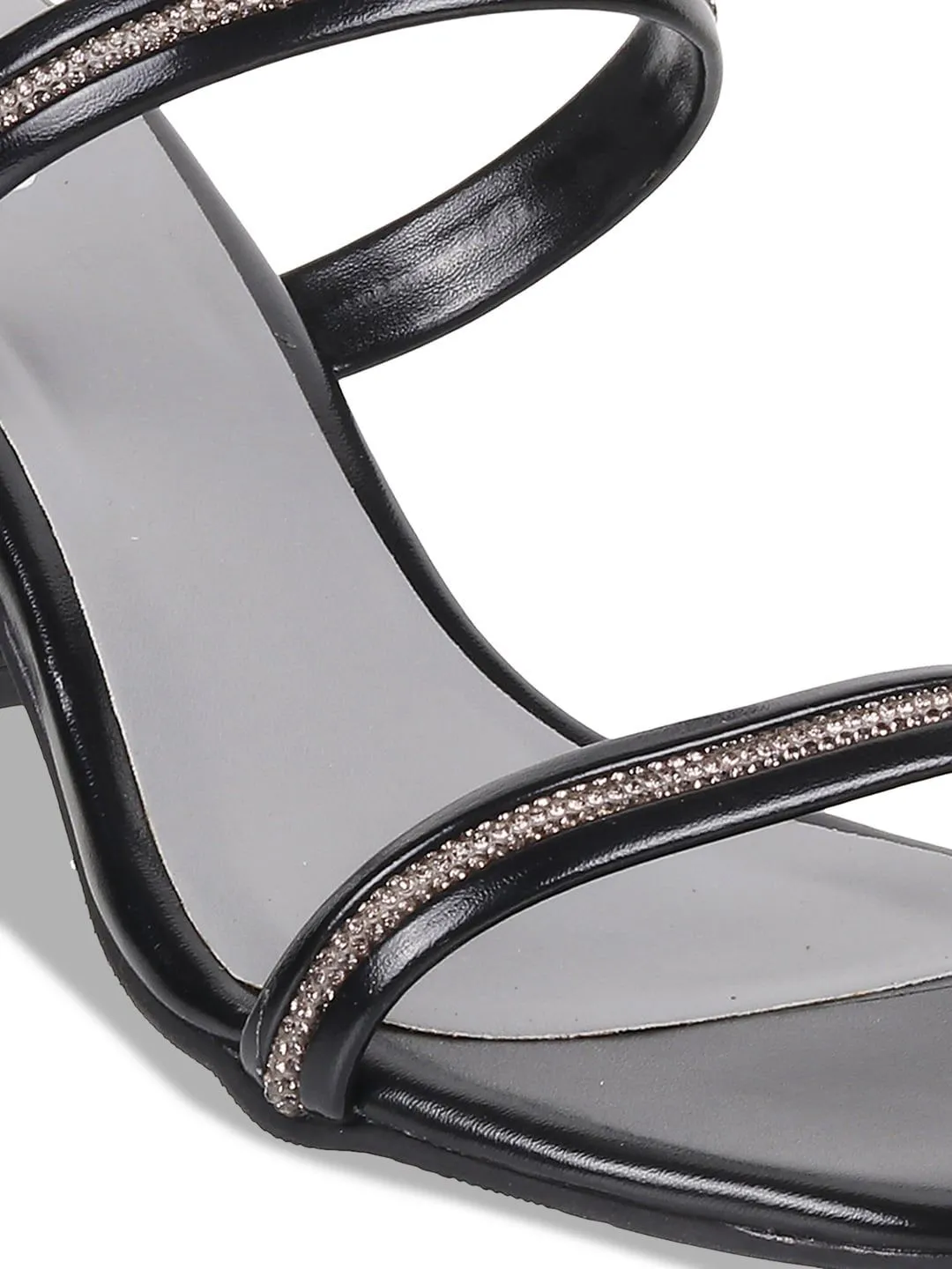 Metro Embellished Strap Block Heels