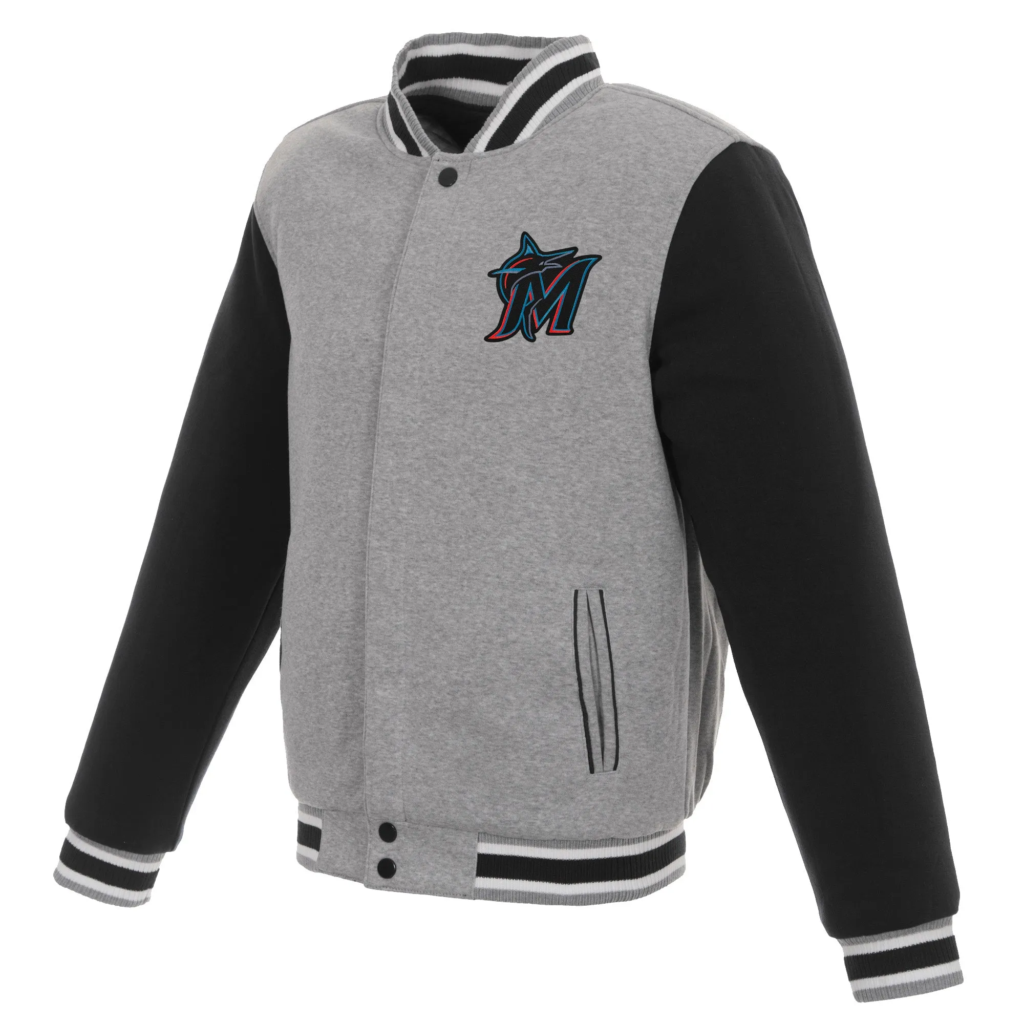 Miami Marlins Reversible Two-Tone Fleece Jacket