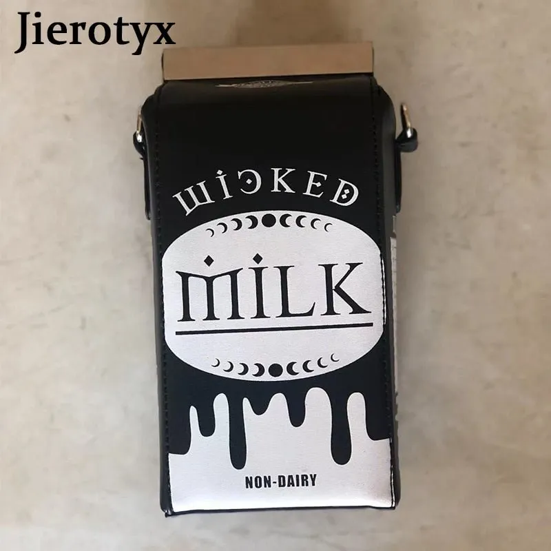 Milk Box Vintage Shoulder Bag with Animal Prints