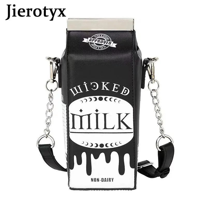 Milk Box Vintage Shoulder Bag with Animal Prints
