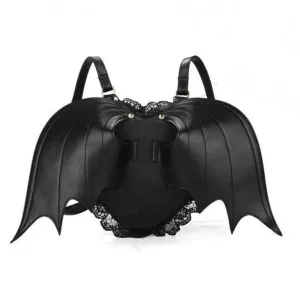 Mini Heart with Bat Wings Backpack