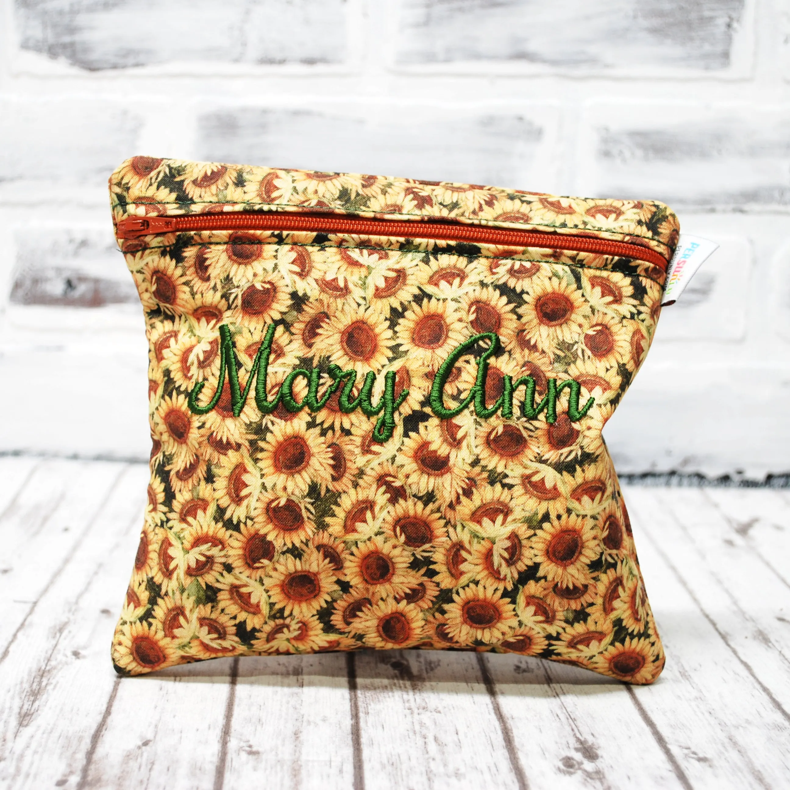 Mini Sunflowers Personalized Reusable Food Bag