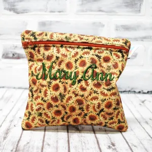 Mini Sunflowers Personalized Reusable Food Bag