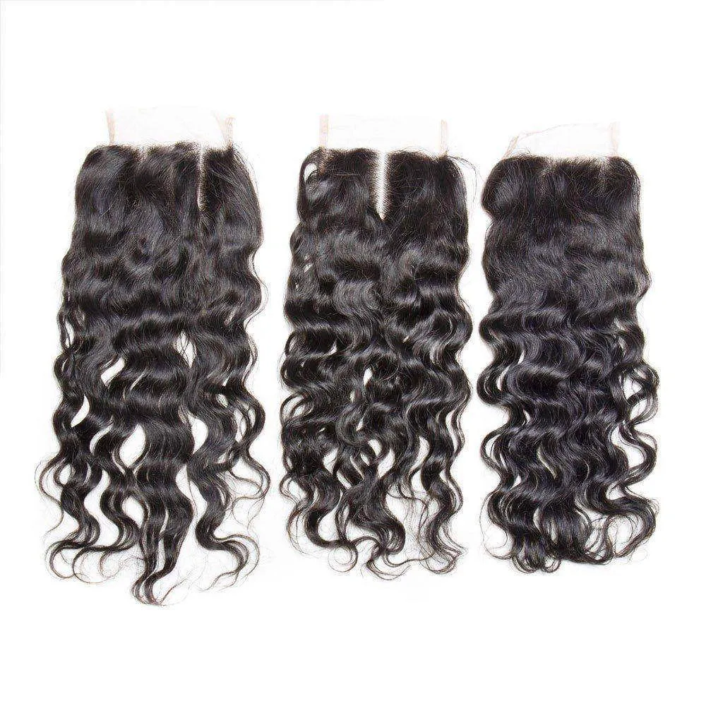 Modern Show Wet And Wavy Virgin Brazilian Hair 3 Bundles With Lace Closure 100 Human Hair Weave
