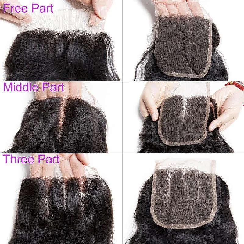 Modern Show Wet And Wavy Virgin Brazilian Hair 3 Bundles With Lace Closure 100 Human Hair Weave