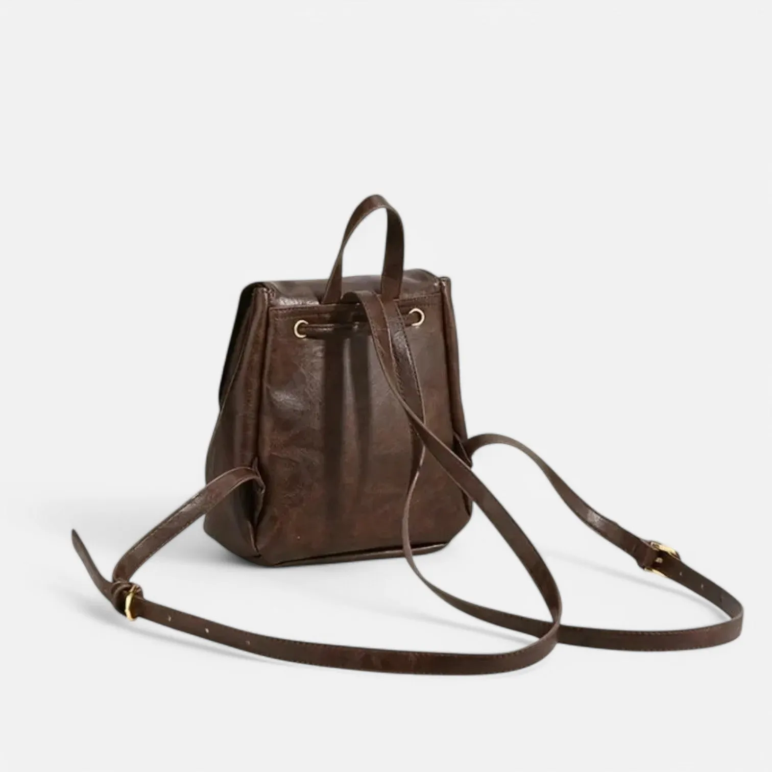 Monacogents | Mini PU Leather Drawstring Backpack