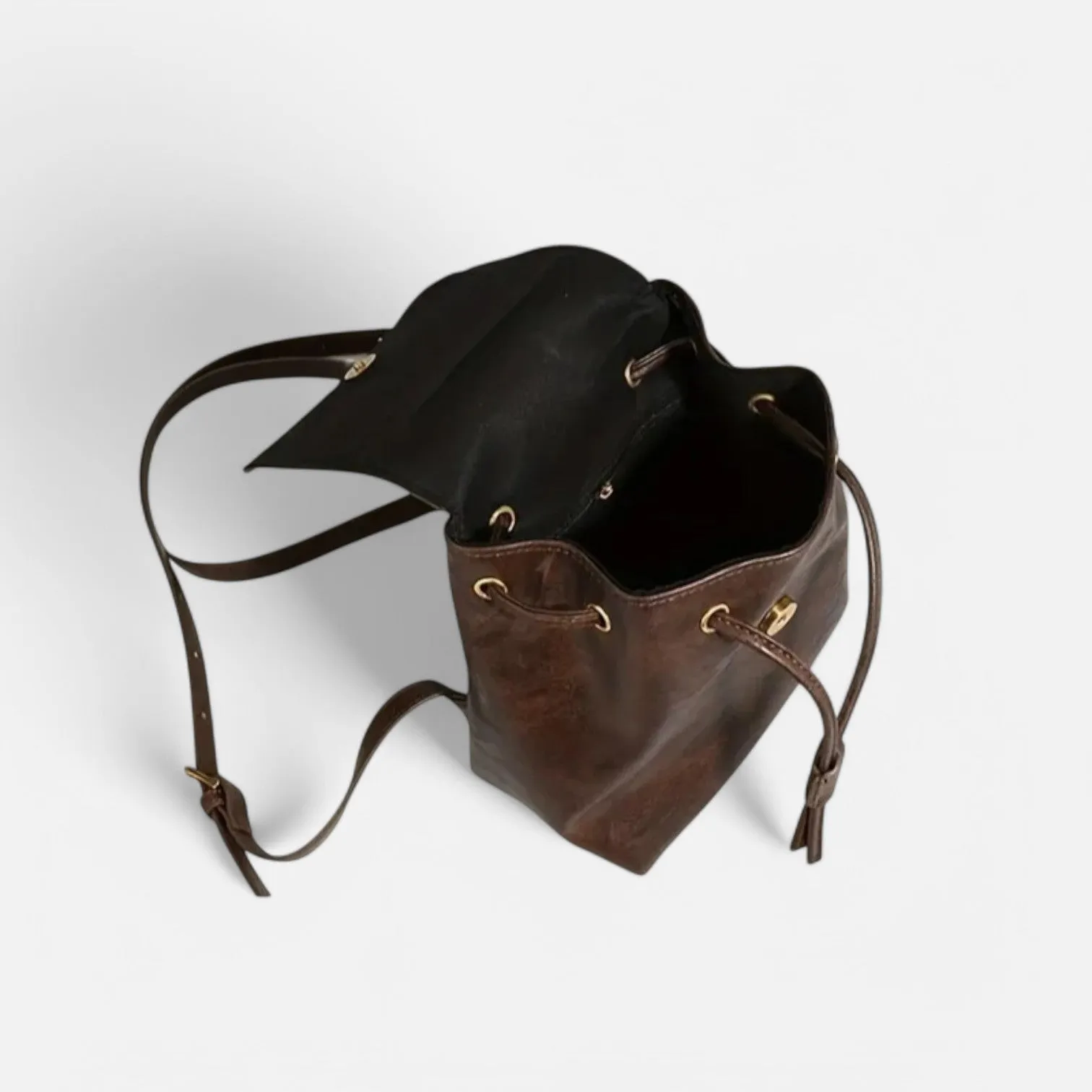 Monacogents | Mini PU Leather Drawstring Backpack