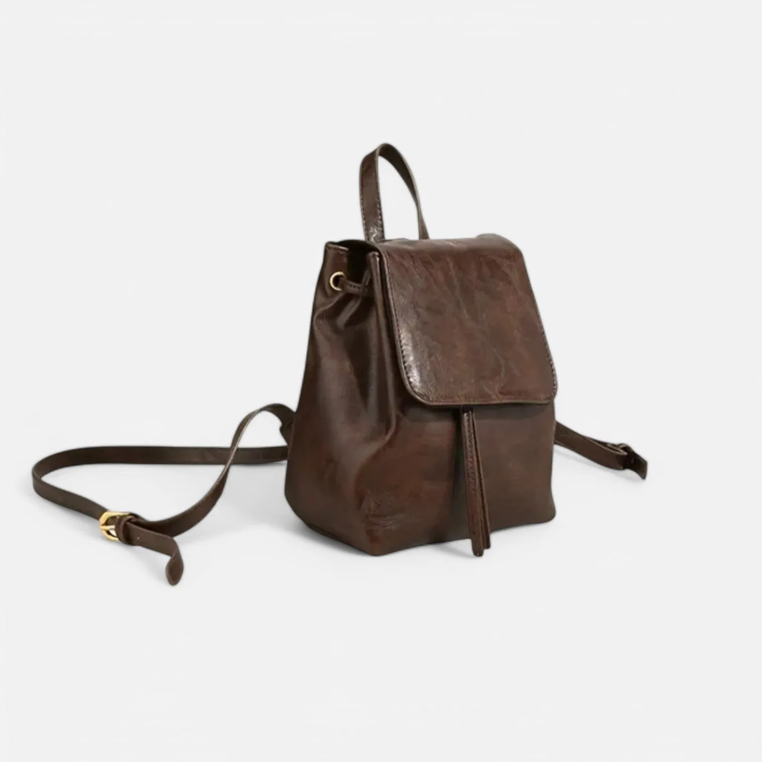 Monacogents | Mini PU Leather Drawstring Backpack