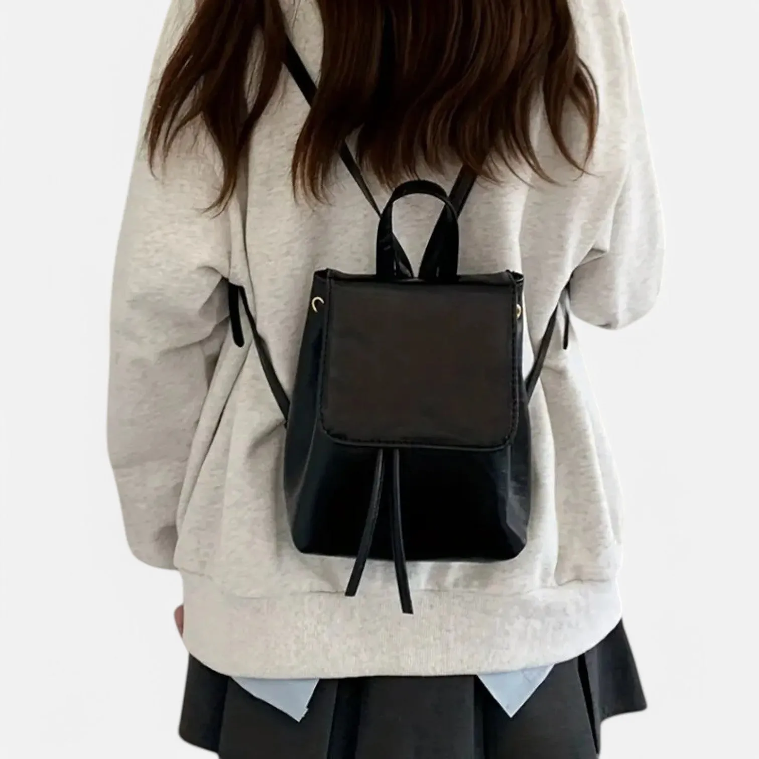 Monacogents | Mini PU Leather Drawstring Backpack