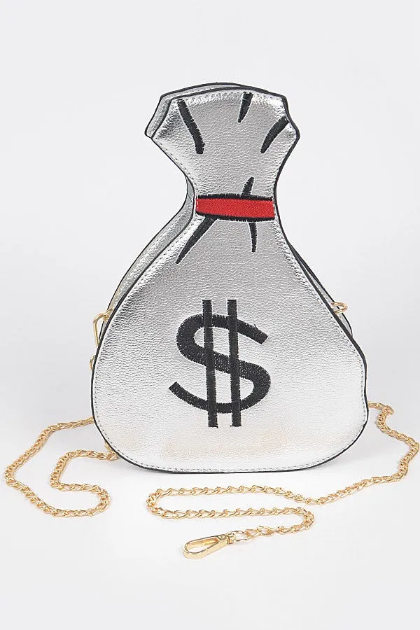 Money Bags' Laser Holographic Hand Bag (2 Color Options)