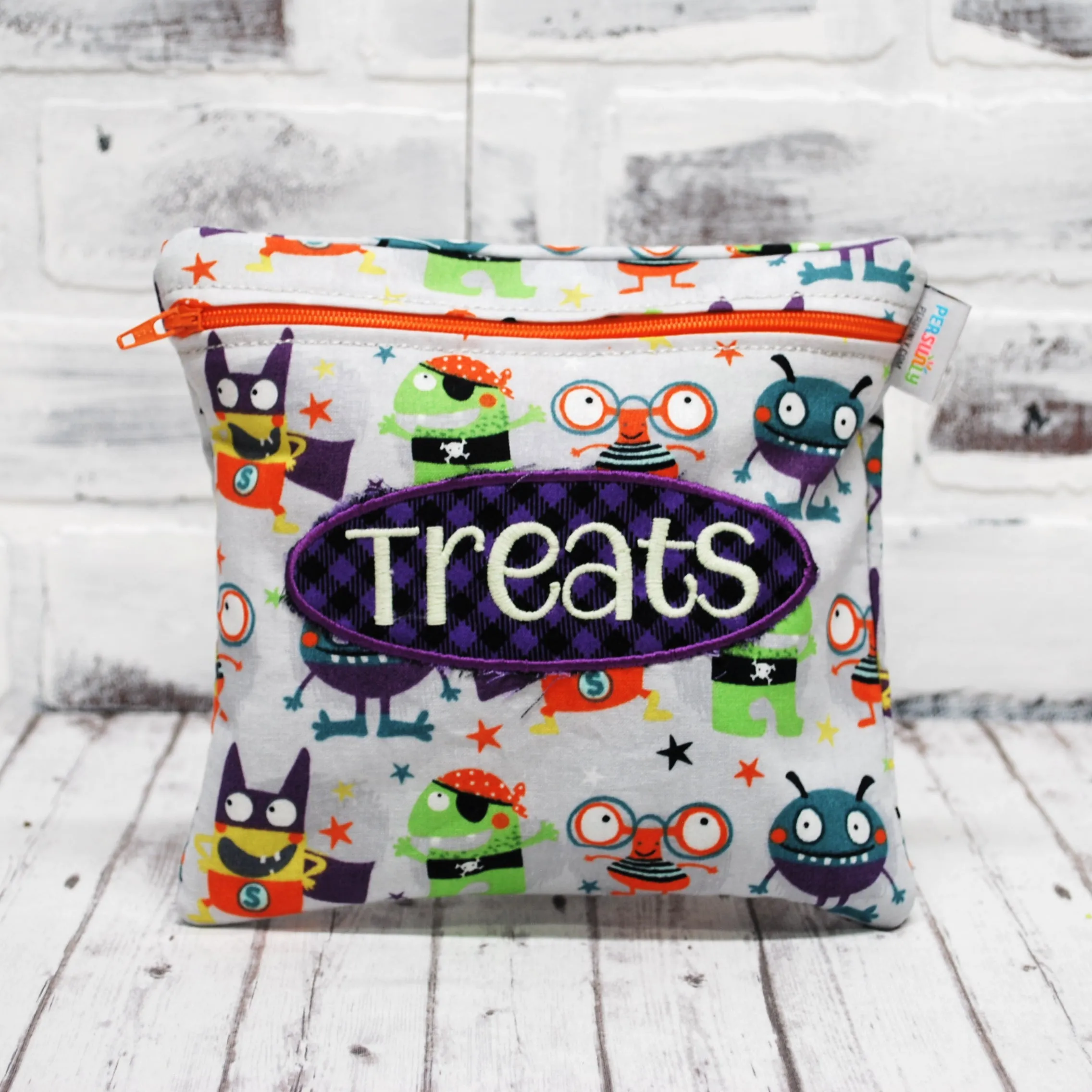 Monsters in Costume Personalized Reusable Food Bag