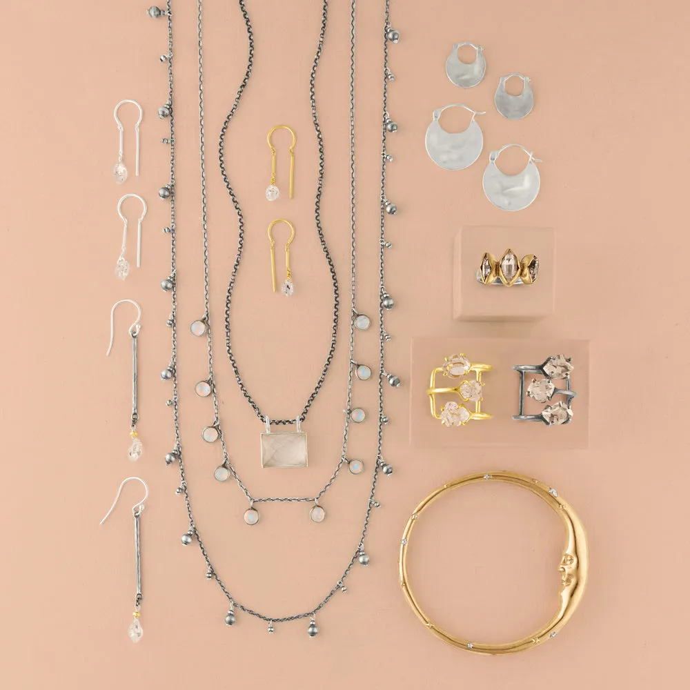 Moon Dust Disc Hoops