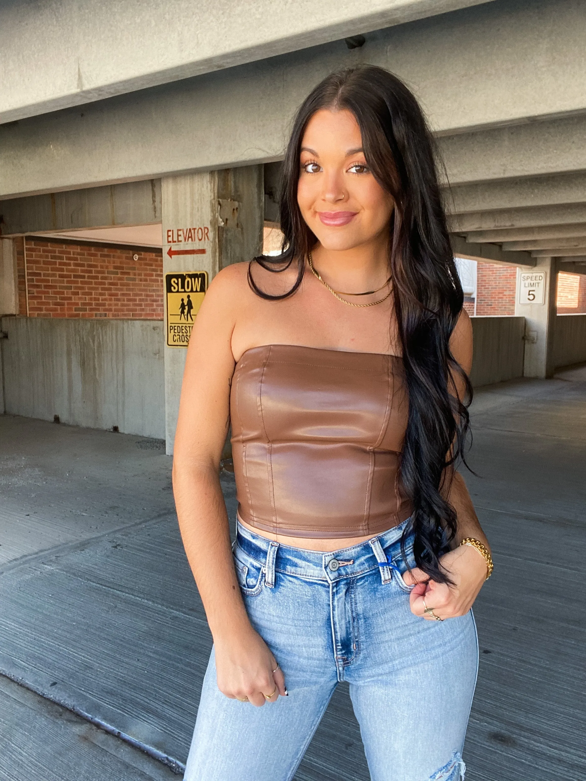 MORE THAN YOU LEATHER TUBE TOP