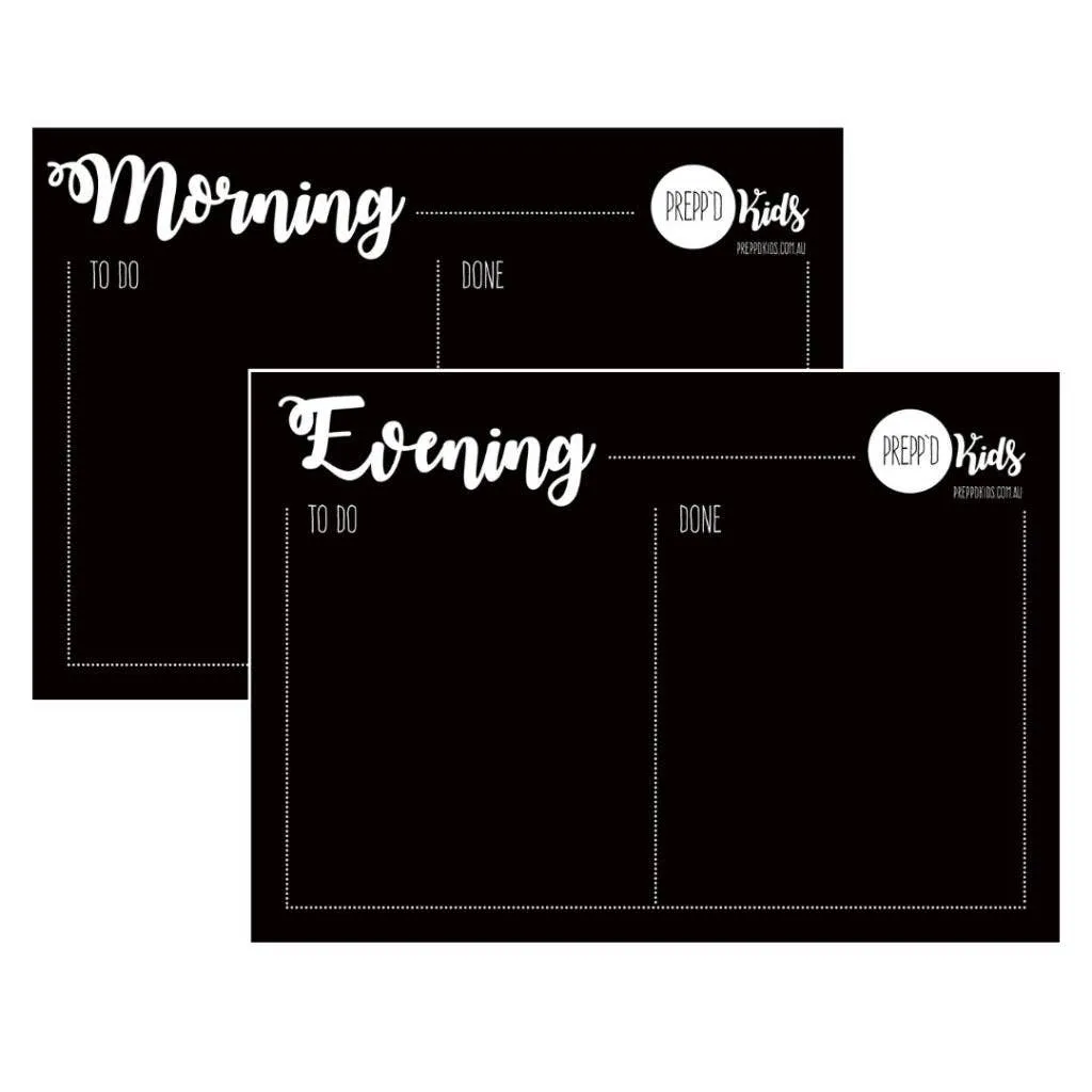 Morning & Evening Routine Chart Set (A4)