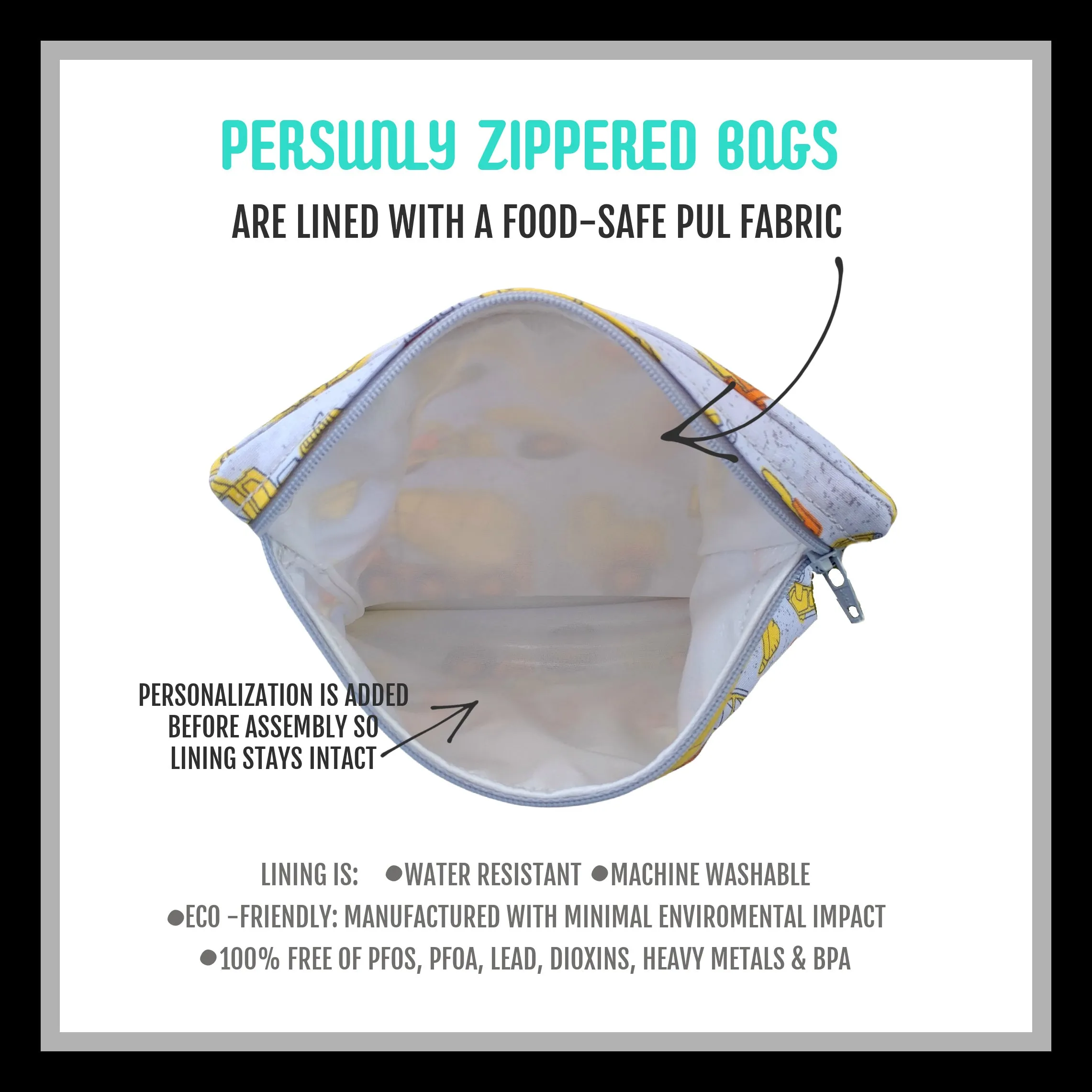 Mountain Adventure Personalized Reusable Food Bag
