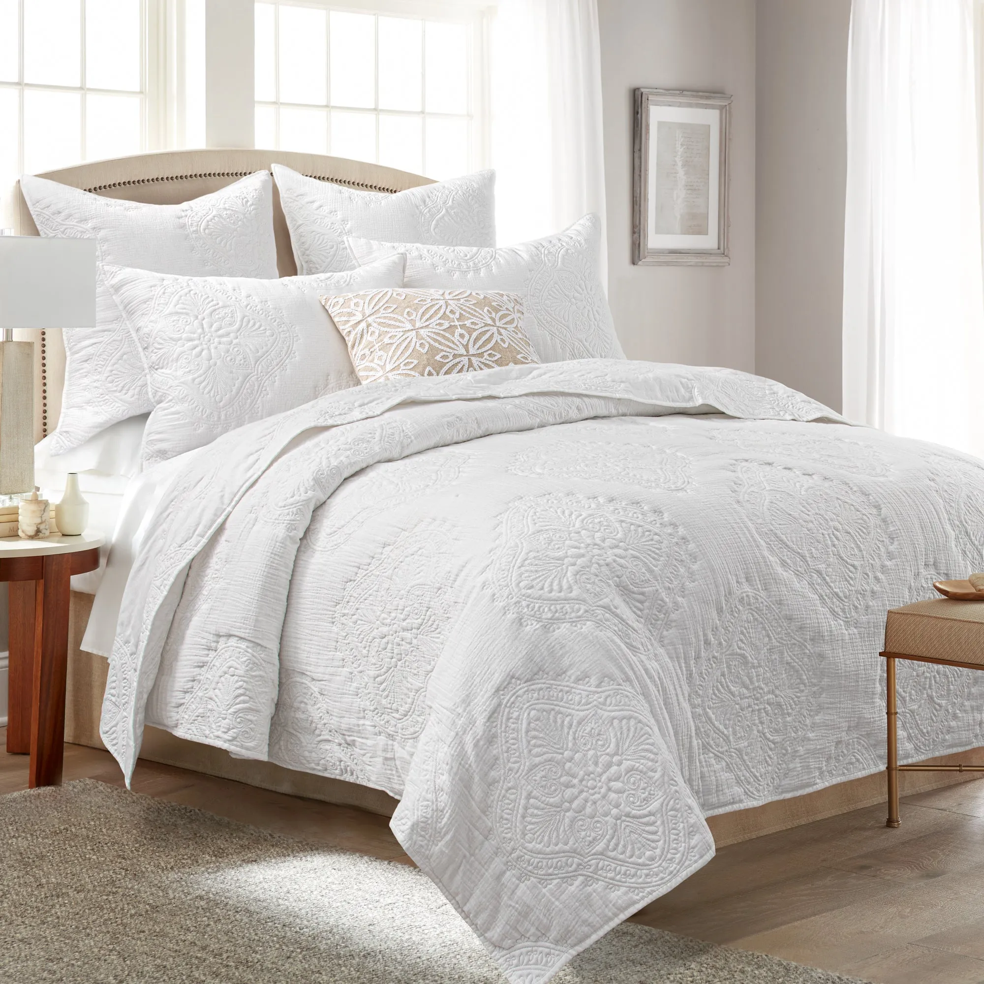 Muslin Stitch Euro Sham Set of 2