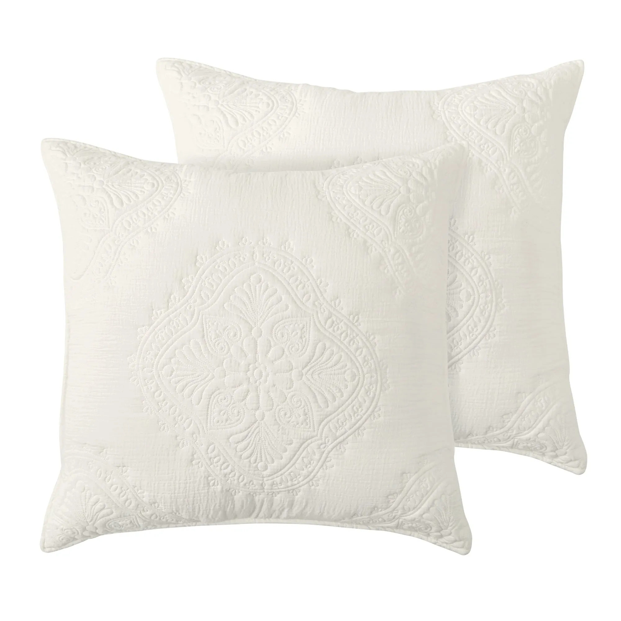 Muslin Stitch Euro Sham Set of 2