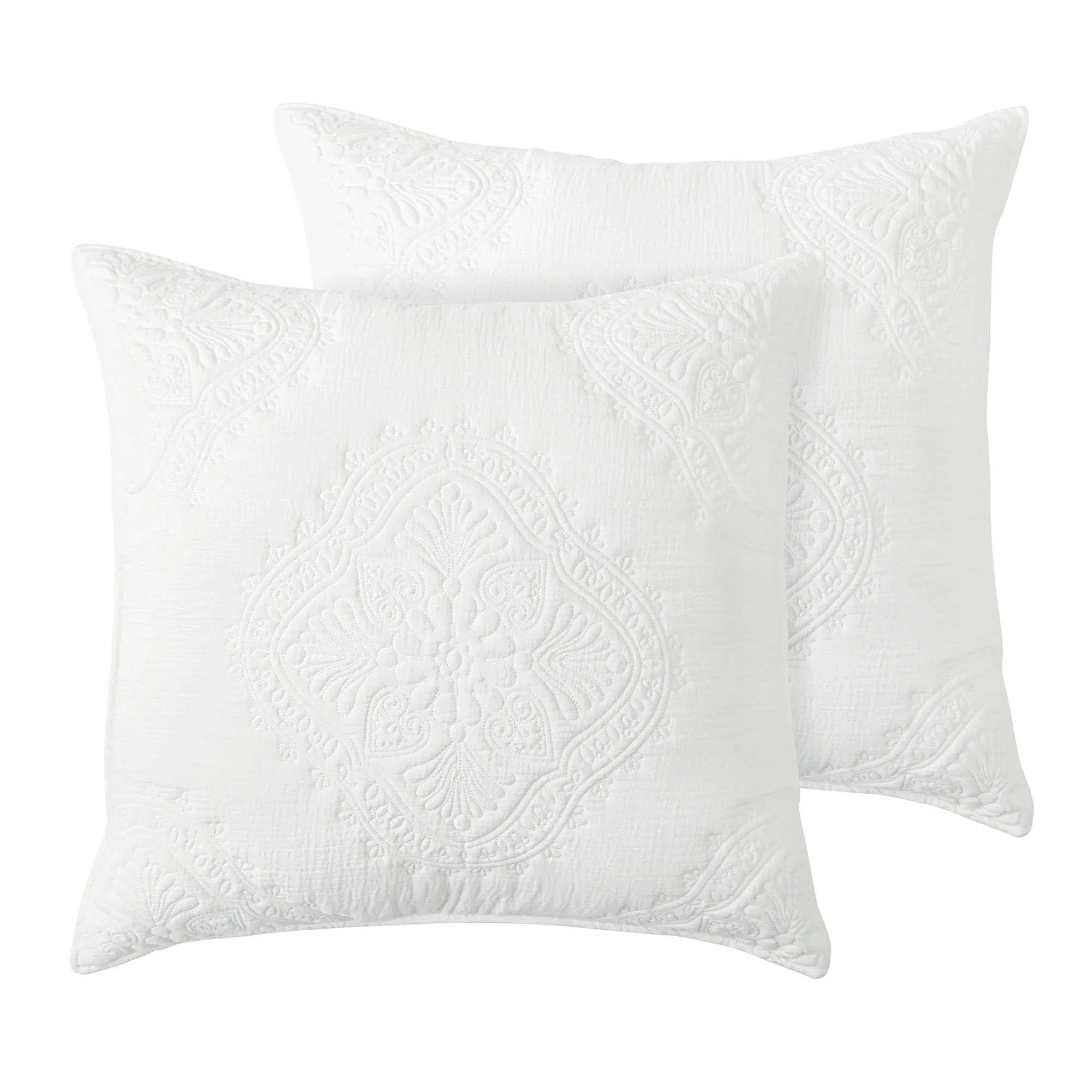 Muslin Stitch Euro Sham Set of 2