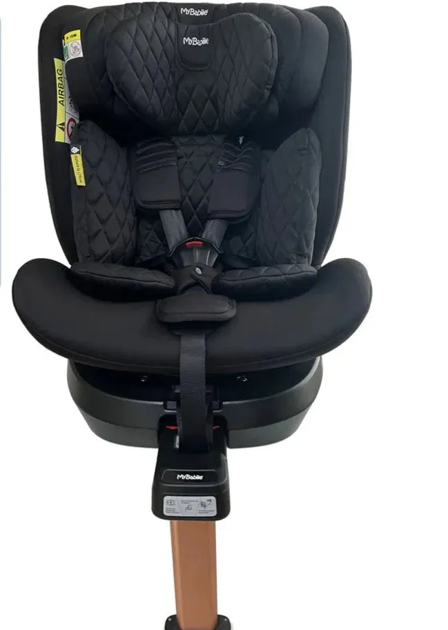My Babiie Billie Faiers iSize Quilted Black Spin Car Seat