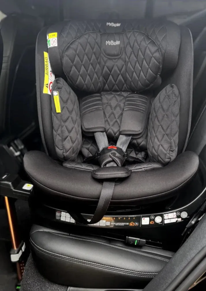 My Babiie Billie Faiers iSize Quilted Black Spin Car Seat