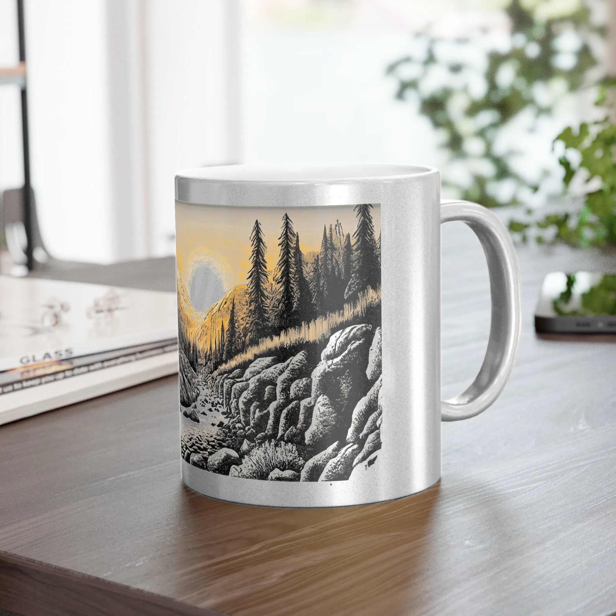 Nature Forest -  Metallic Mug (Silver\Gold)