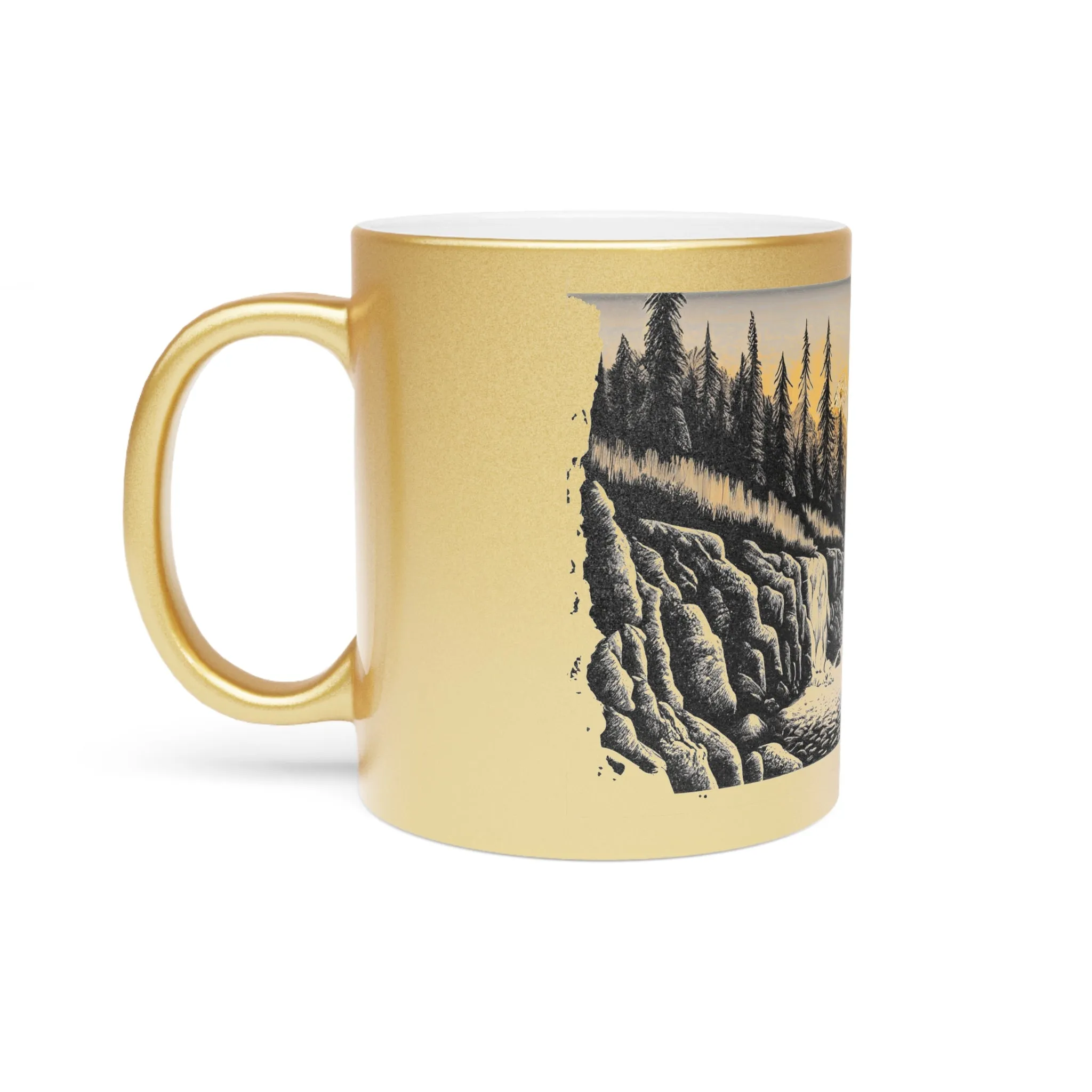 Nature Forest -  Metallic Mug (Silver\Gold)