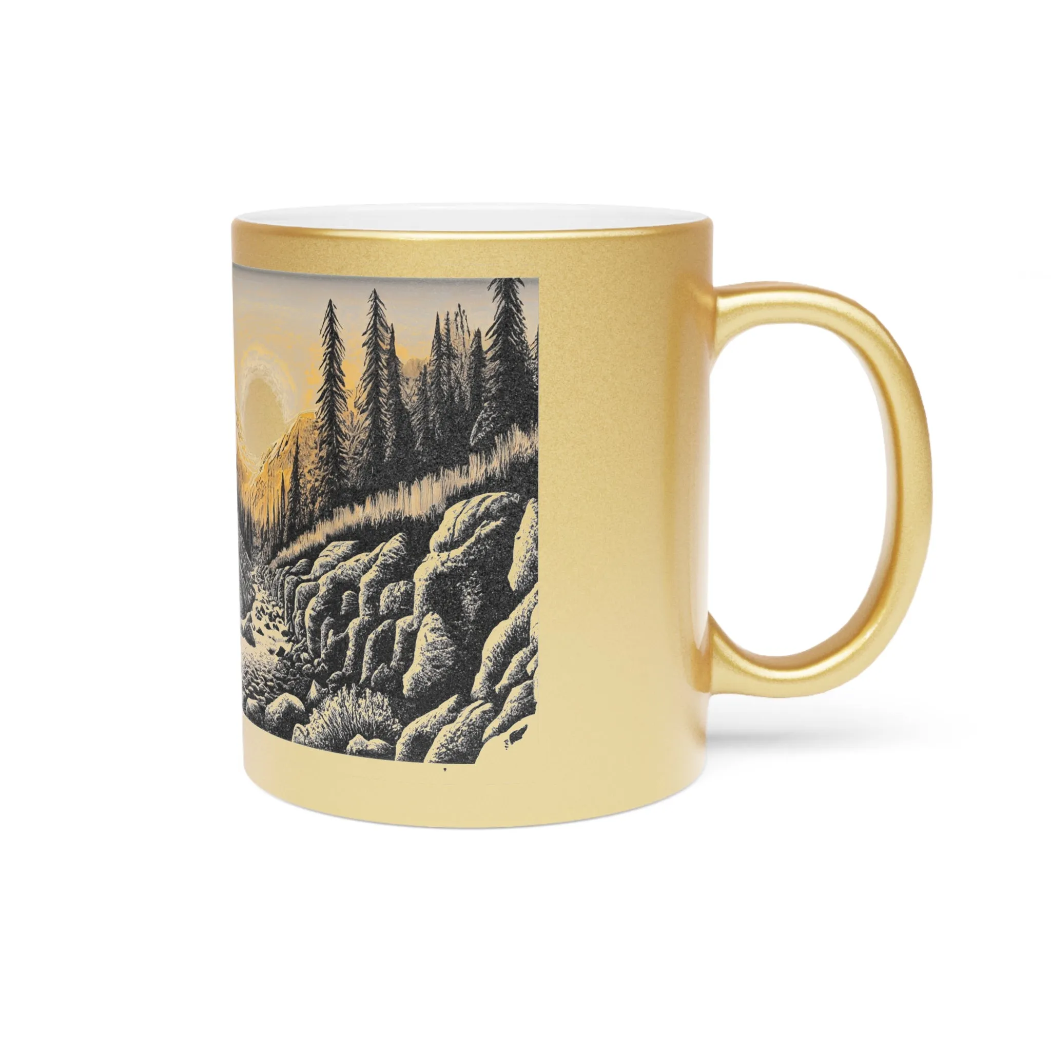 Nature Forest -  Metallic Mug (Silver\Gold)