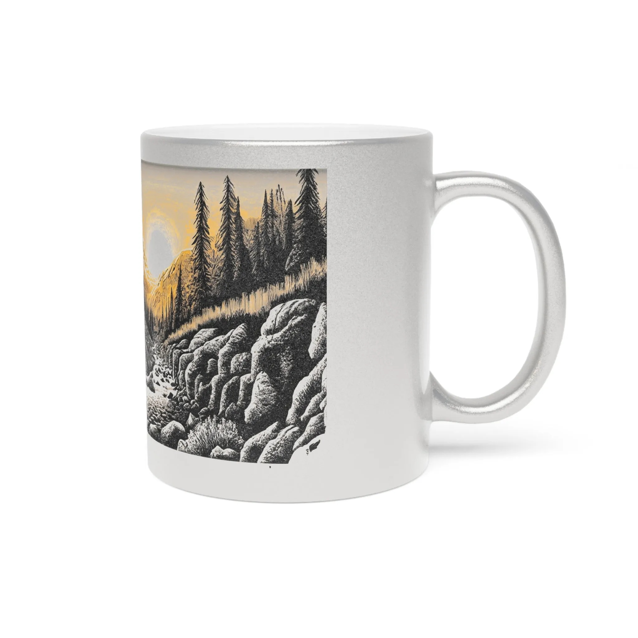 Nature Forest -  Metallic Mug (Silver\Gold)
