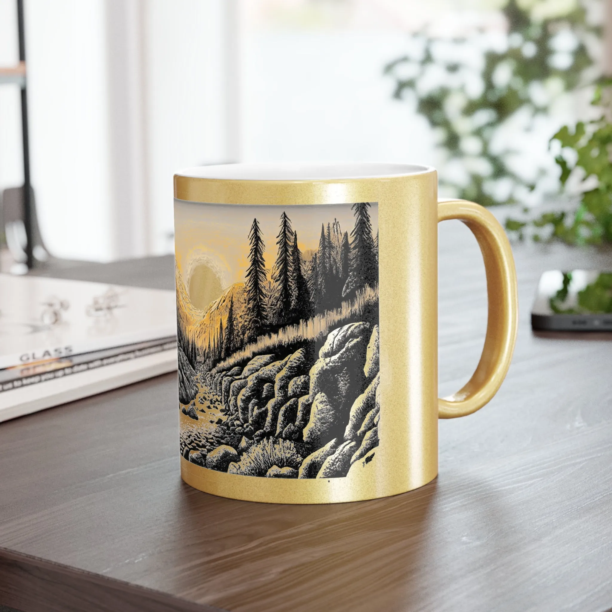 Nature Forest -  Metallic Mug (Silver\Gold)