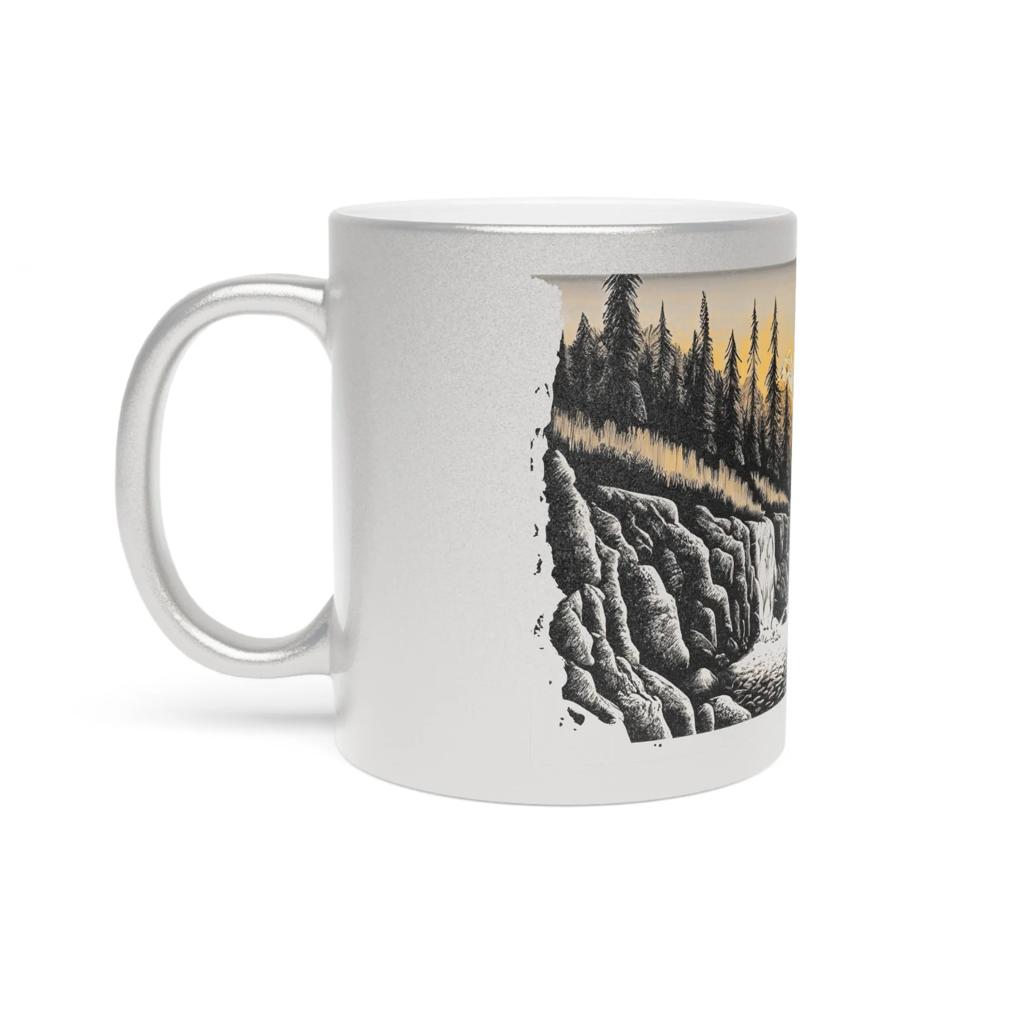 Nature Forest -  Metallic Mug (Silver\Gold)