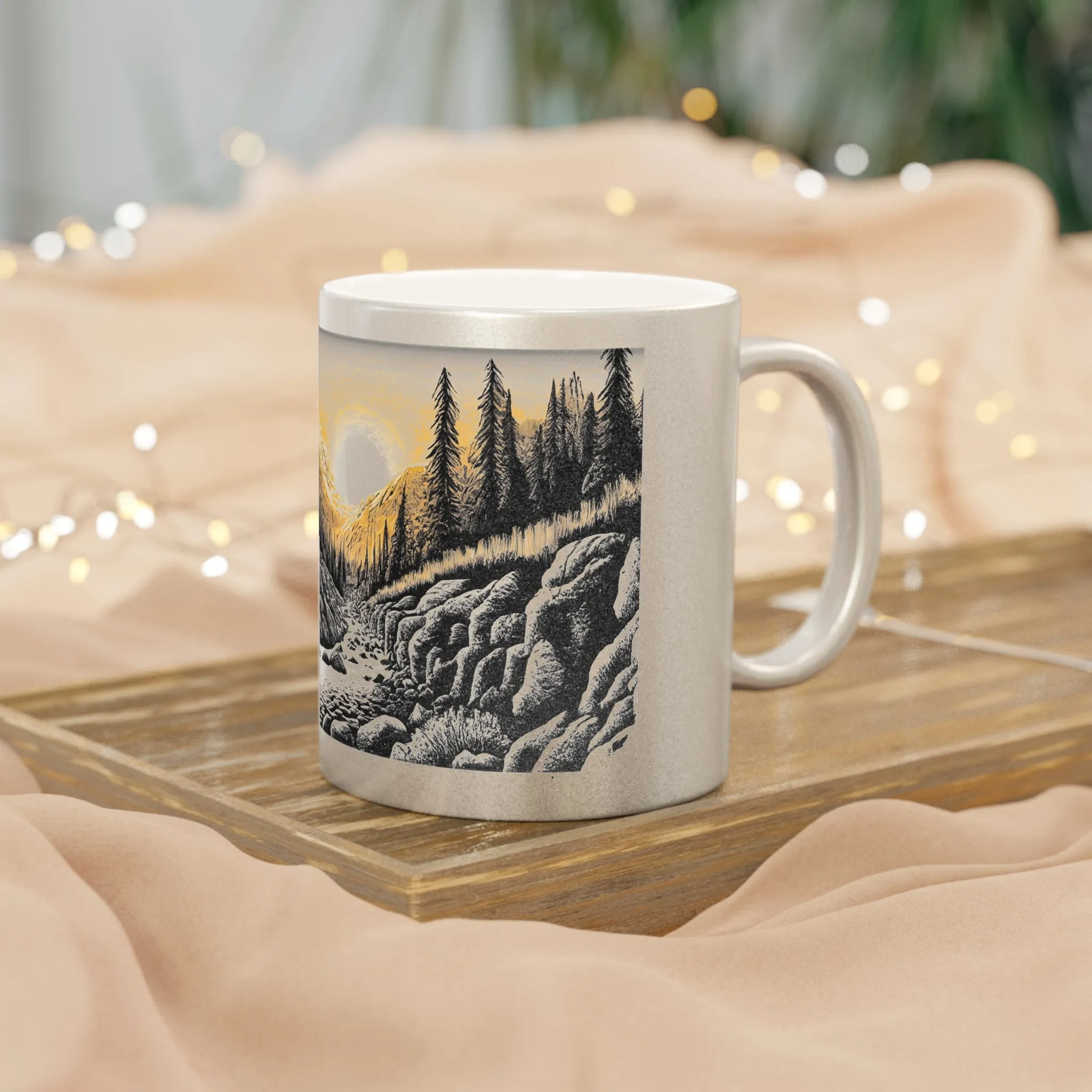 Nature Forest -  Metallic Mug (Silver\Gold)