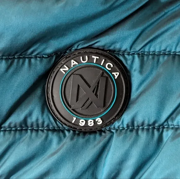 Nautica metallic puffer jacket