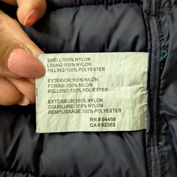 Nautica metallic puffer jacket