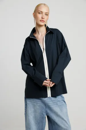Navy Zippered Shirt