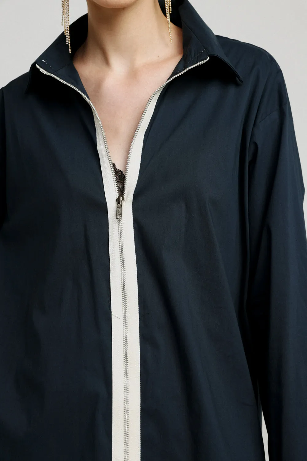 Navy Zippered Shirt