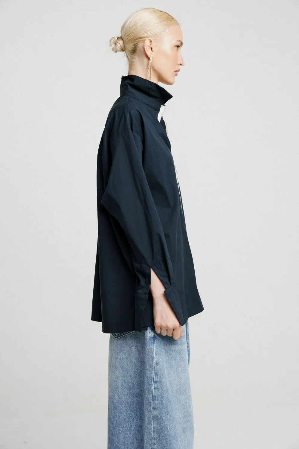 Navy Zippered Shirt