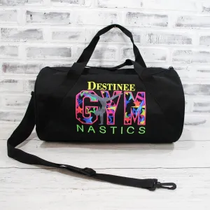 Neon Stars Personalized Gymnastics Duffle or Tote Bag