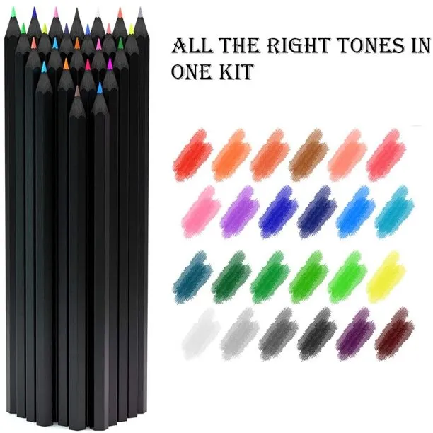NEW 24 Pcs Coloured Pencils - Soft Core Pencil Crayons - School Supplies, Arts and Crafts, Gifting