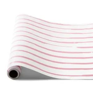 NEW Decorative Paper Table Runner - Light Pink Stripe, comes in a roll that holds 25 feet of the cute patterned paper.