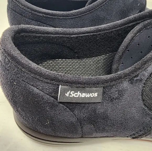 New Schawos Comfort Shoe Black Orthopedic Stretch Diabetic Shoe Size 11.5